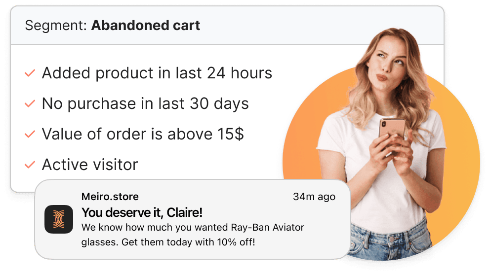 Win back abandoned carts and prevent churn