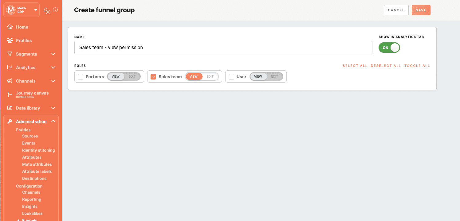 product update funnels customer engagement meiro cdp