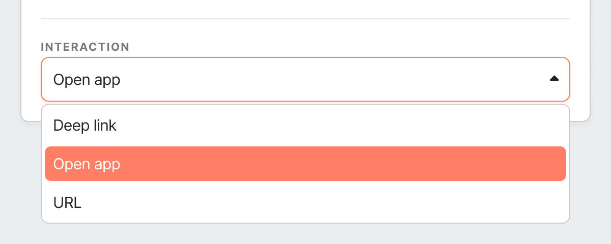Configure the notification actions - meiro mobile push